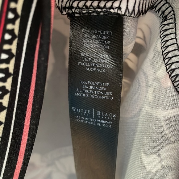 White House Black Market || Horseshoe Neckline Print Tunic - Picture 12 of 17